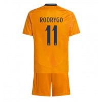 Camiseta Real Madrid Rodrygo Goes #11 Segunda Equipación Replica 2024-25 para niños mangas cortas (+ Pantalones cortos)